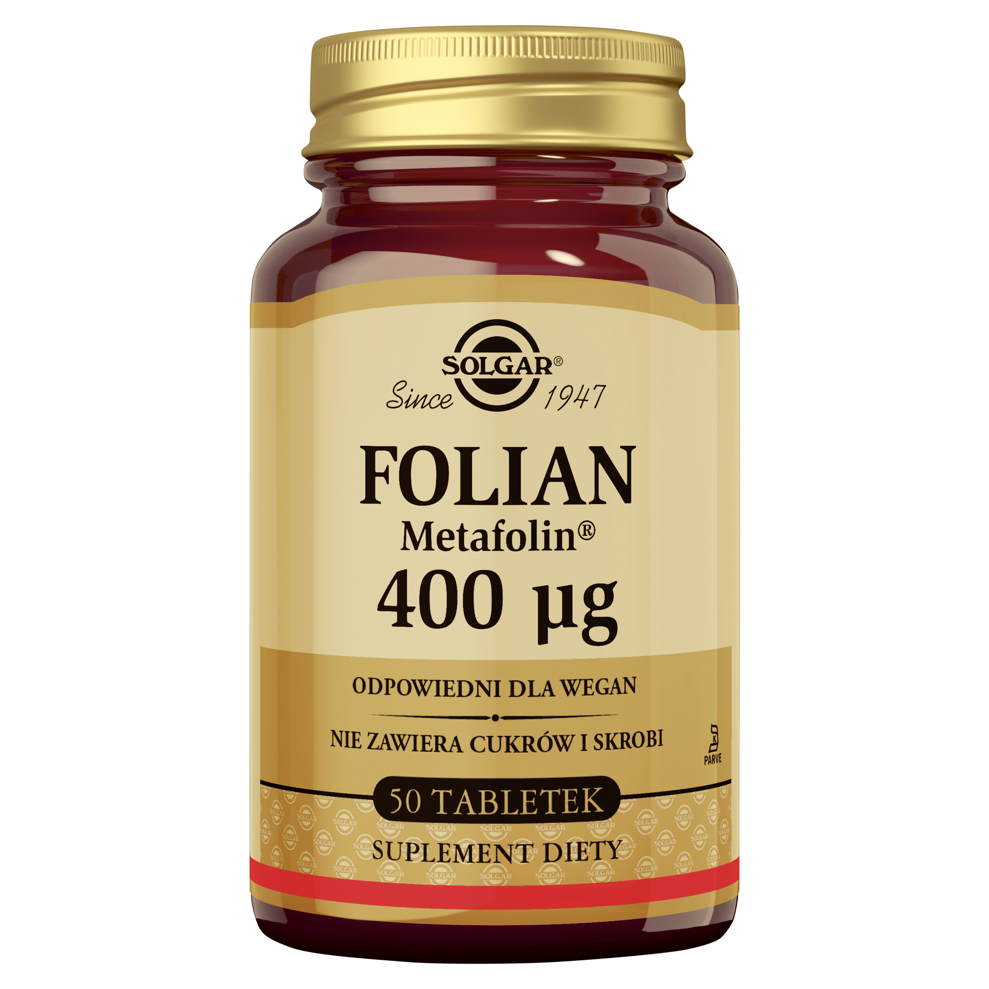 Solgar Folian (Metafolin), 400 µg, tabletki, 50 sztuk zdjęcie
