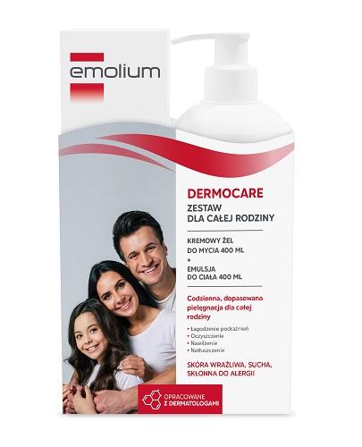 EMOLIUM DERMO Kremowy żel, 400 ml + Emulsja do ciała, 400 ml zdjęcie