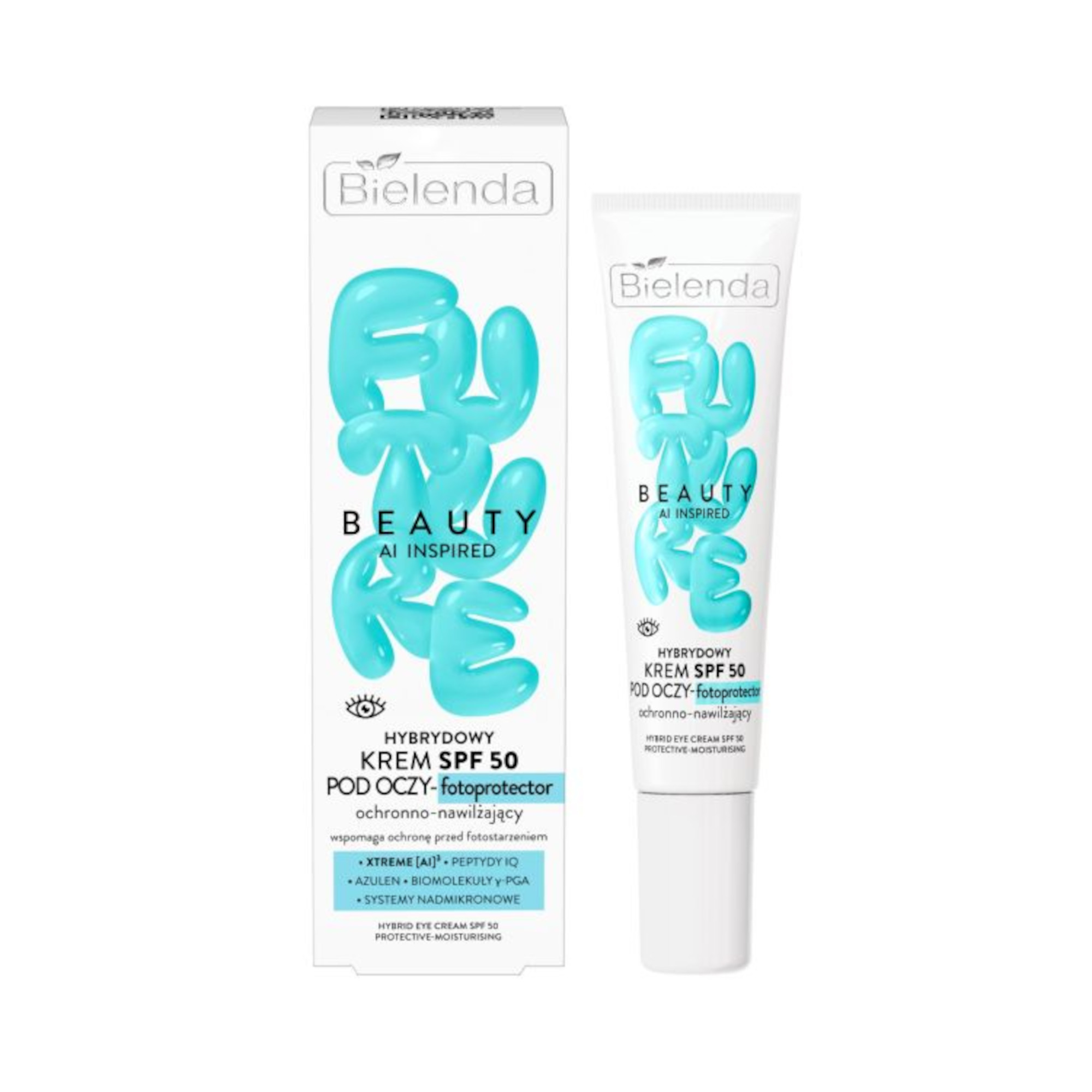 Bielenda Future Beauty, hybrydowy krem-fotoprotector pod oczy SPF 50 ochronno-nawilżający, 15 ml zdjęcie