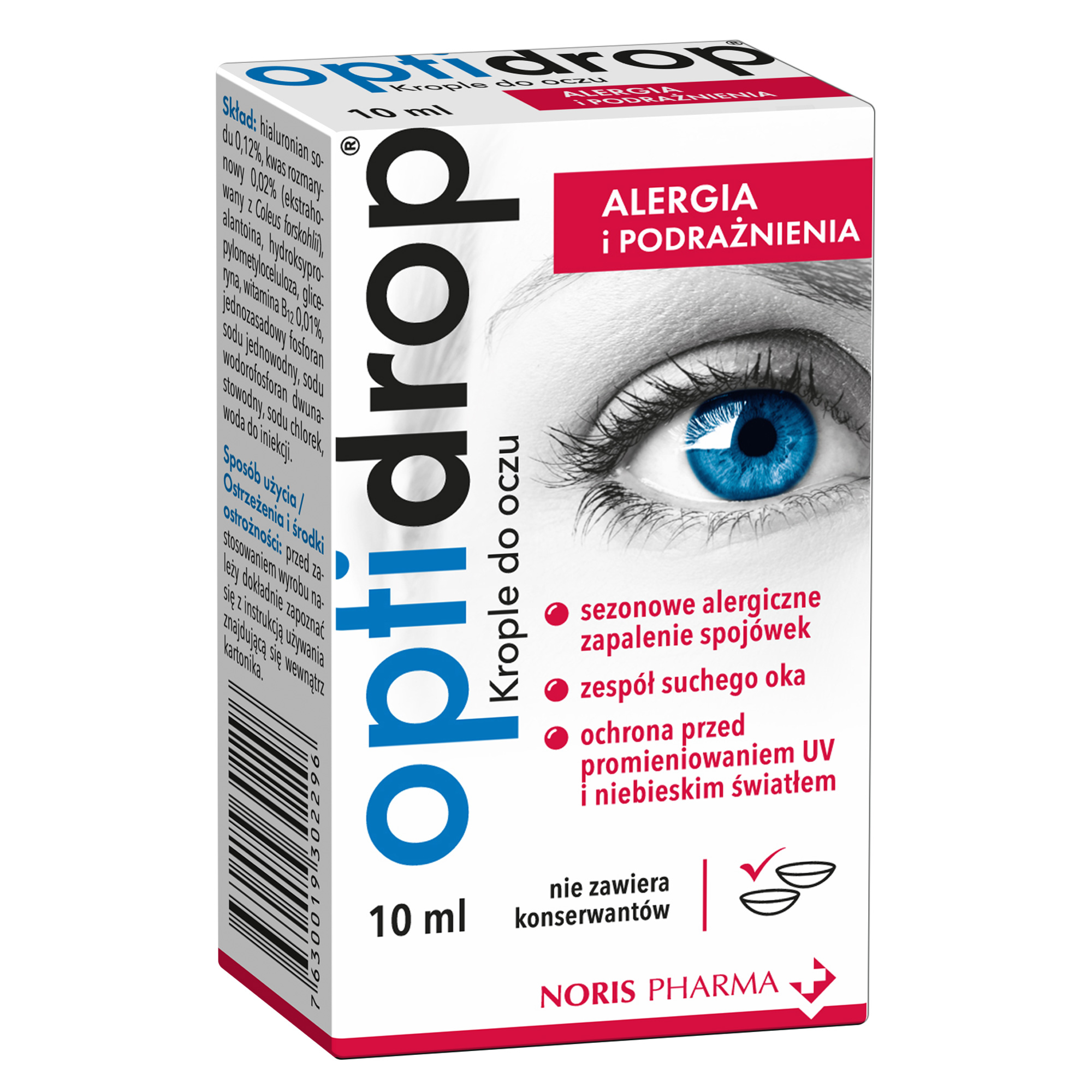 Optidrop Alergia i Podrażnienia, krople do oczu, 10 ml zdjęcie