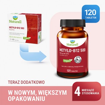 Naturell Metylo-B12 500 120 tabletek