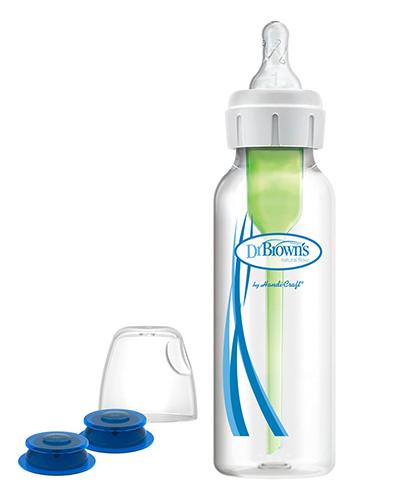 Dr Brown's Butelka standard ze specjalnym systemem do karmienia niemowląt z rozszczepem wargi lub podniebienia, 250 ml zdjęcie