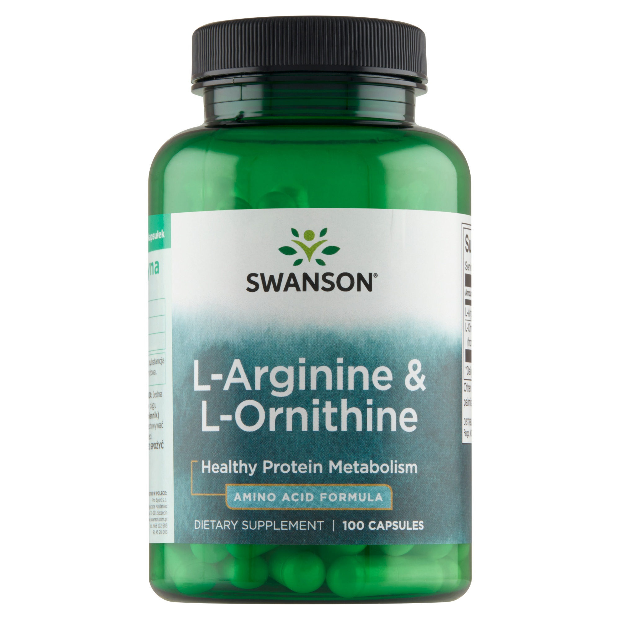 SWANSON L-Arginina & L-Ornityna - 100 kaps. zdjęcie