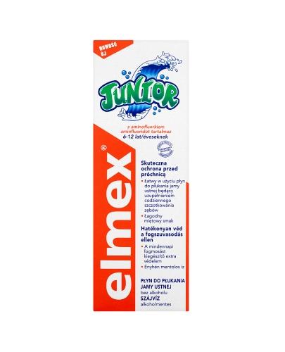 ELMEX JUNIOR Płyn do płukania jamy ustnej 6-12 lat, 400 ml  zdjęcie