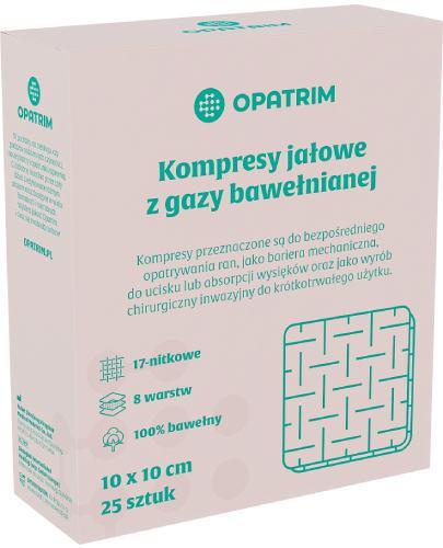 Opatrim kompresy jałowe z gazy bawełnianej 10 x 10 cm 25 sztuk zdjęcie