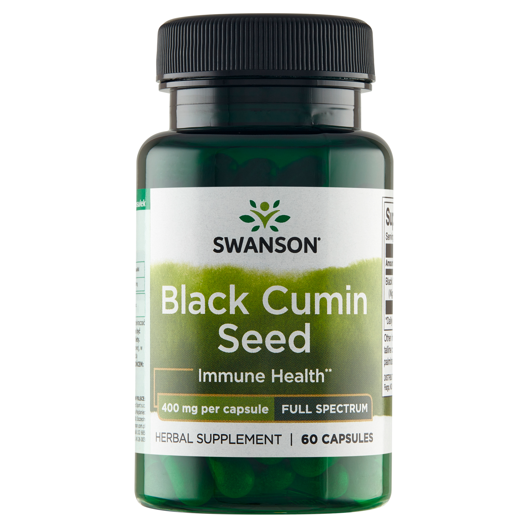 SWANSON Full Spectrum Black Cumin Seed 400 mg - 60 kaps. zdjęcie