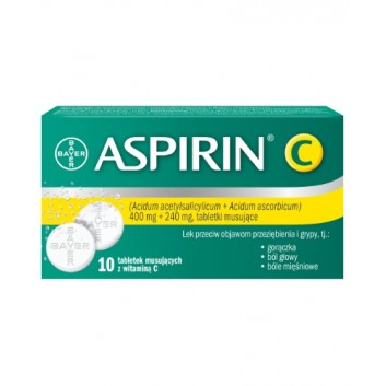 Aspirin C 400 mg + 240 mg 10 tabletek musujących z witaminą C