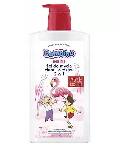 Bambino Dzieciaki żel do mycia ciała i włosów 2 w 1 Bolek i Lolek flaming 1000 ml zdjęcie