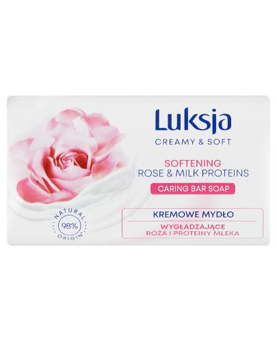 Luksja Creamy&Soft Kremowe Mydło w kostce Róża i Proteiny mleka, 90 g., cena, właściwości, opinie zdjęcie