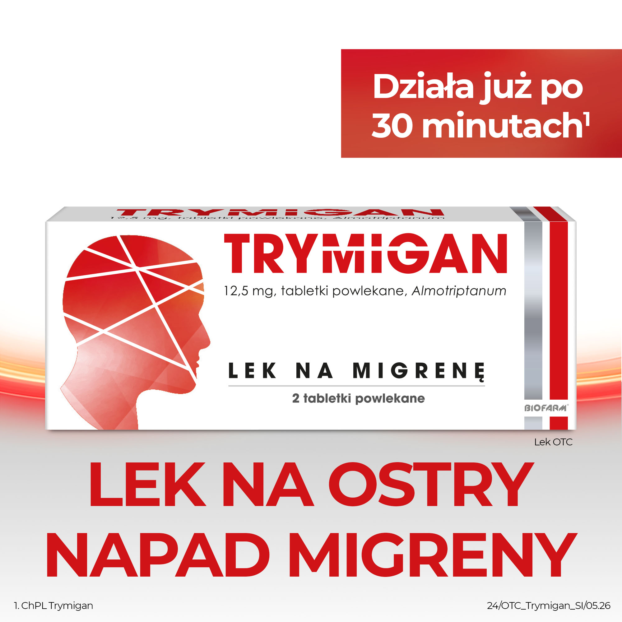 Biofarm, Trymigan 12,5 mg, tabletki powlekane, 2 sztuki