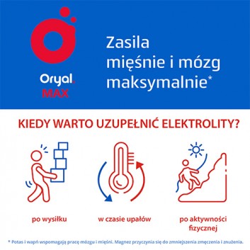Oryal Max o smaku malinowym 15 tabletek musujących