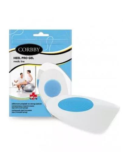 CORBBY HEEL PRO GEL Silikonowe podpiętki na ostrogi piętowe rozmiar S - 2 szt. zdjęcie