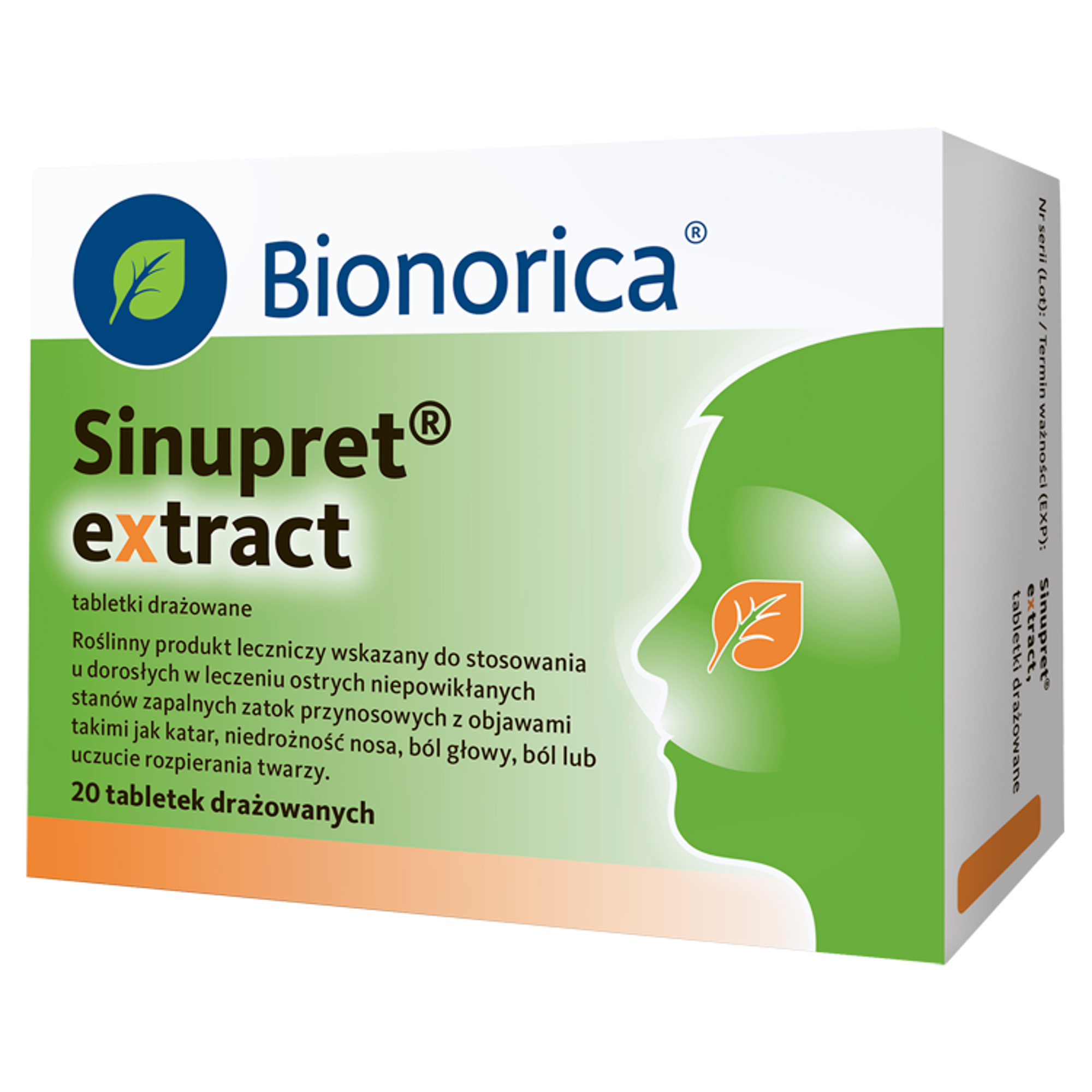 Sinupret Extract 20 tabletek na katar i zatoki zdjęcie