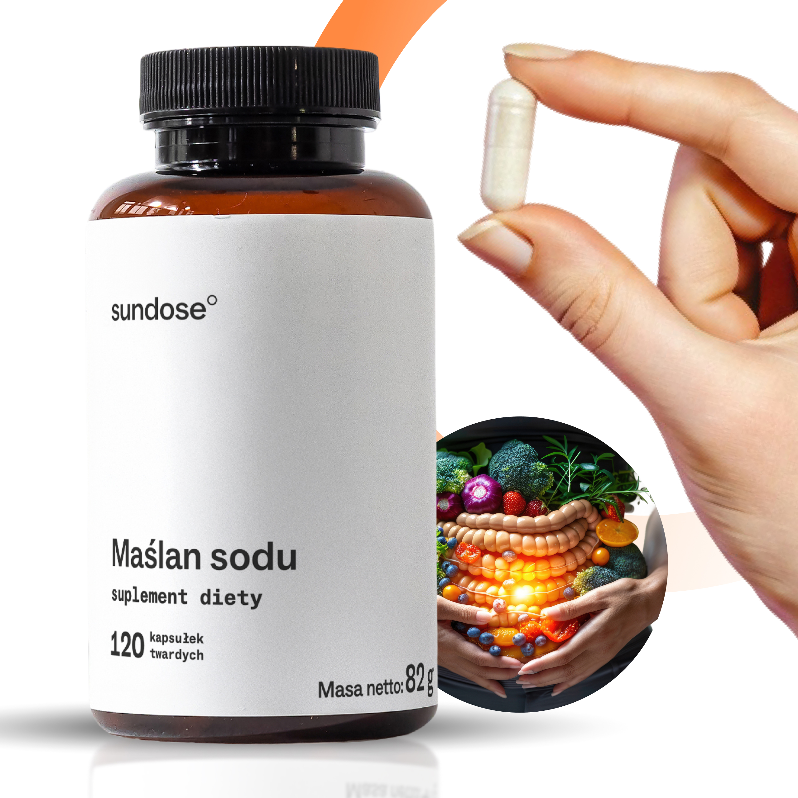 Sundose Maślan Sodu, kapsułki, 120 sztuk