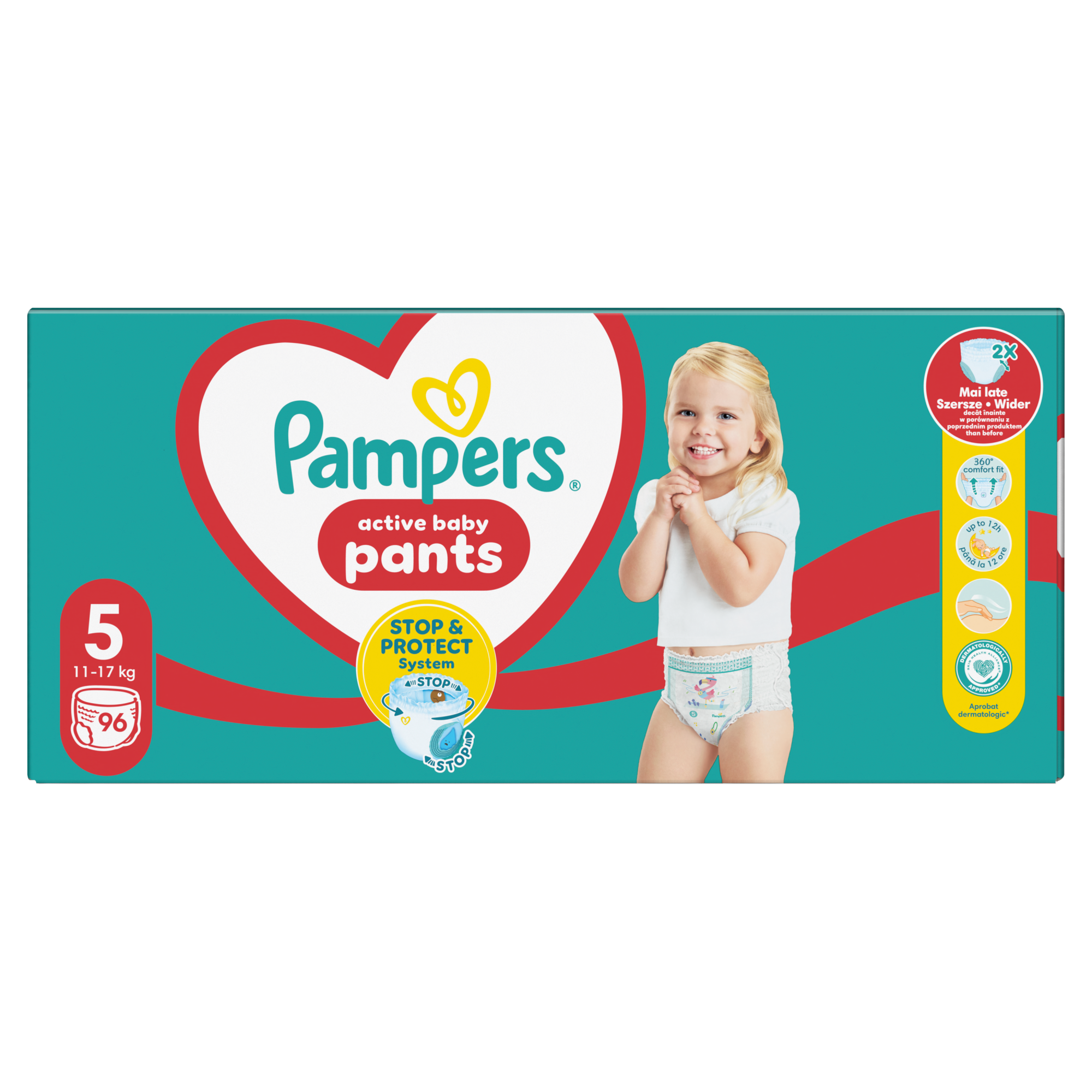 Pampers Pants Pieluchomajtki rozmiar 5, 12-17 kg, 96 sztuk zdjęcie