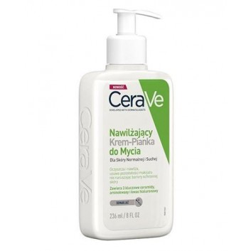 CeraVe, nawilżający krem-pianka do mycia, 236 ml