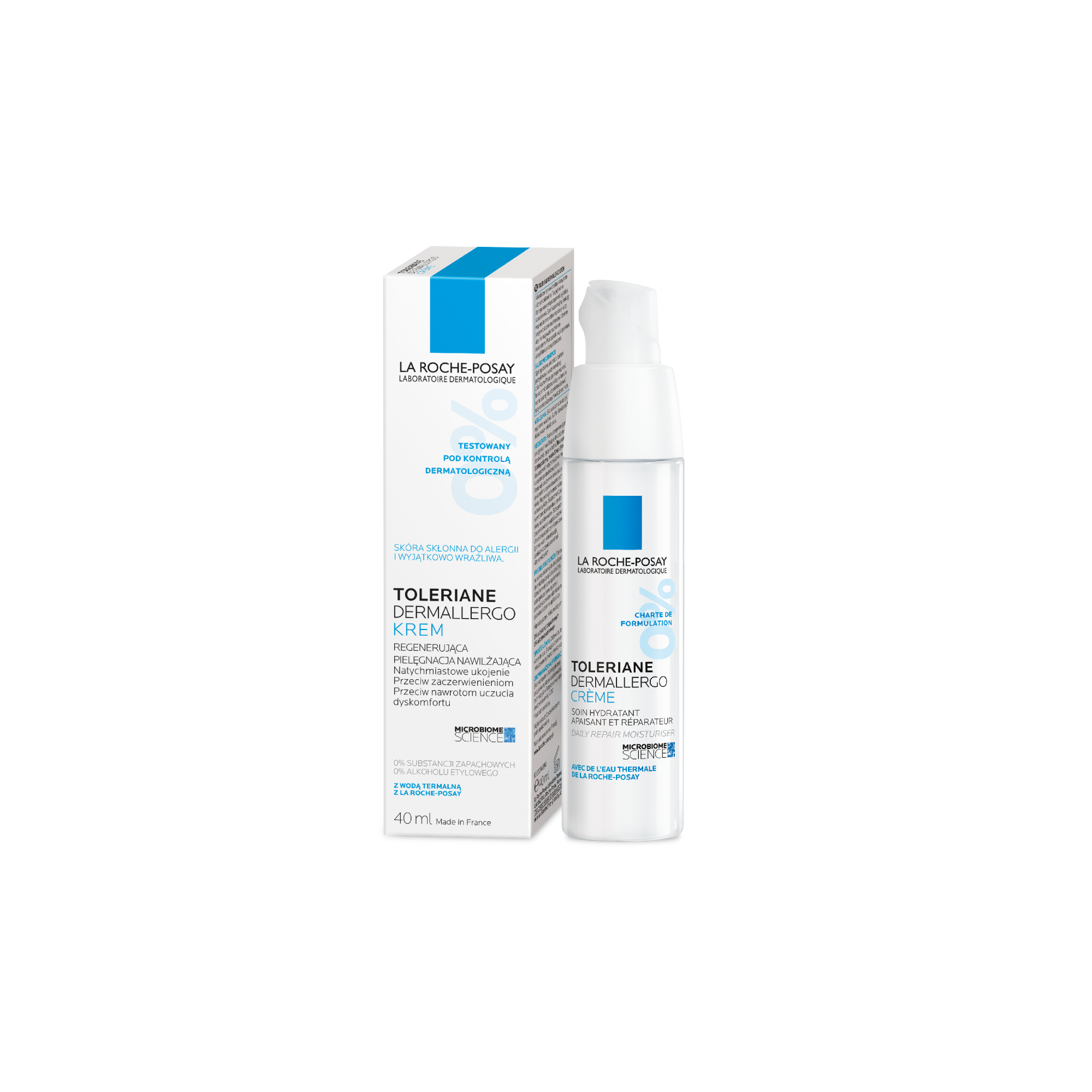 La Roche Posay Toleriane Dermallergo Krem regenerująca pielęgnacja nawilżająca, 40 ml