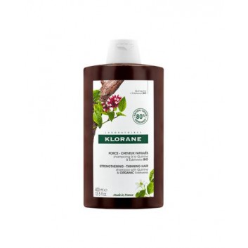 Klorane Wzmocnienie,  włosy przerzedzone, wypadające szampon z Chininą i Organiczną Szarotką, 400 ml