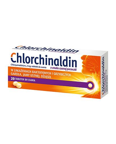 Chlorchinaldin 2mg o smaku czarnej porzeczki 20 tabletek do ssania zdjęcie
