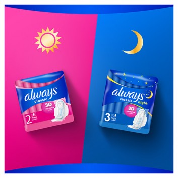 ALWAYS CLASSIC Podpaski ze skrzydełkami Maxi, 9 sztuk