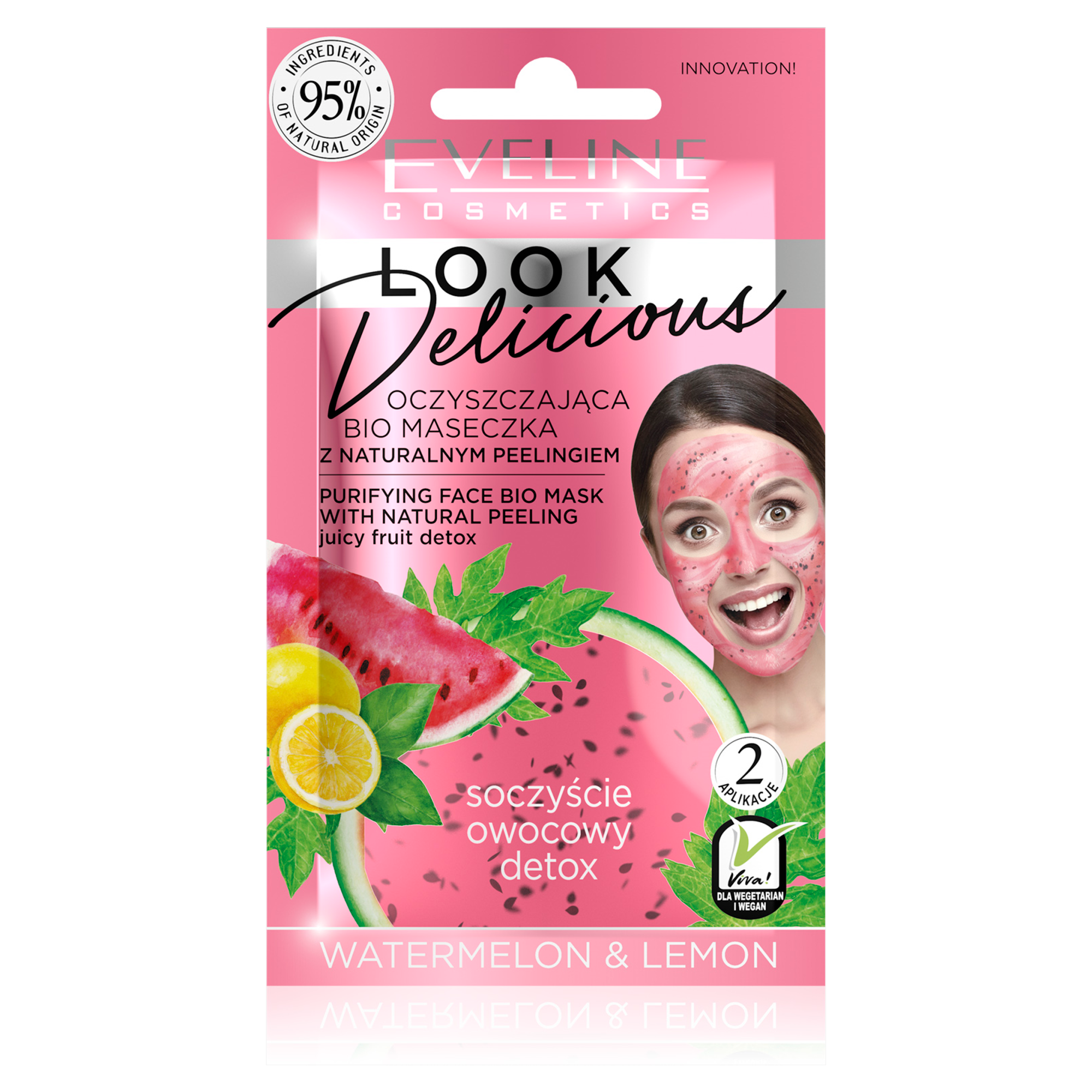 Eveline Look Delicious oczyszczająca bio maseczka z naturalnym peelingiem, 10 ml zdjęcie