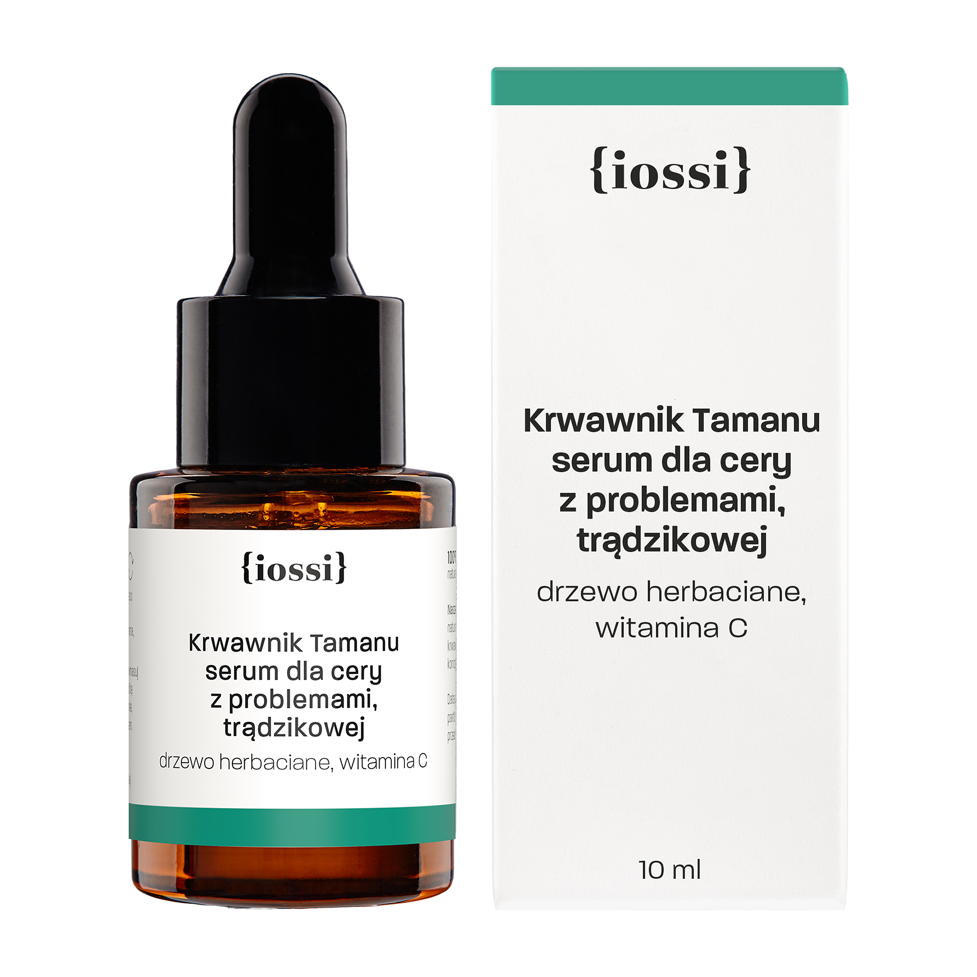 Iossi, Krwawnik Tamanu, serum dla cery z problemami, trądzikowej, 10 ml