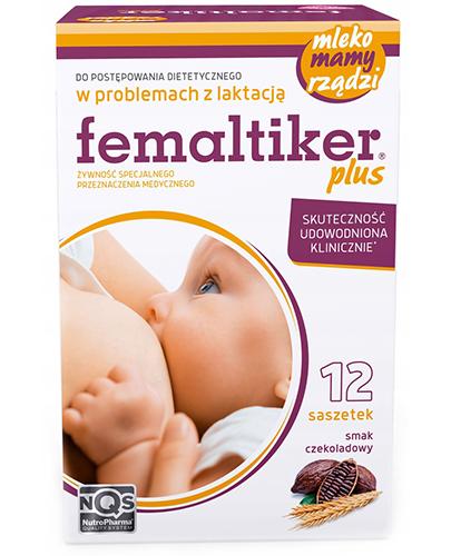 Femaltiker Plus smak czekoladowy, proszek w saszetkach, 12 sztuk zdjęcie