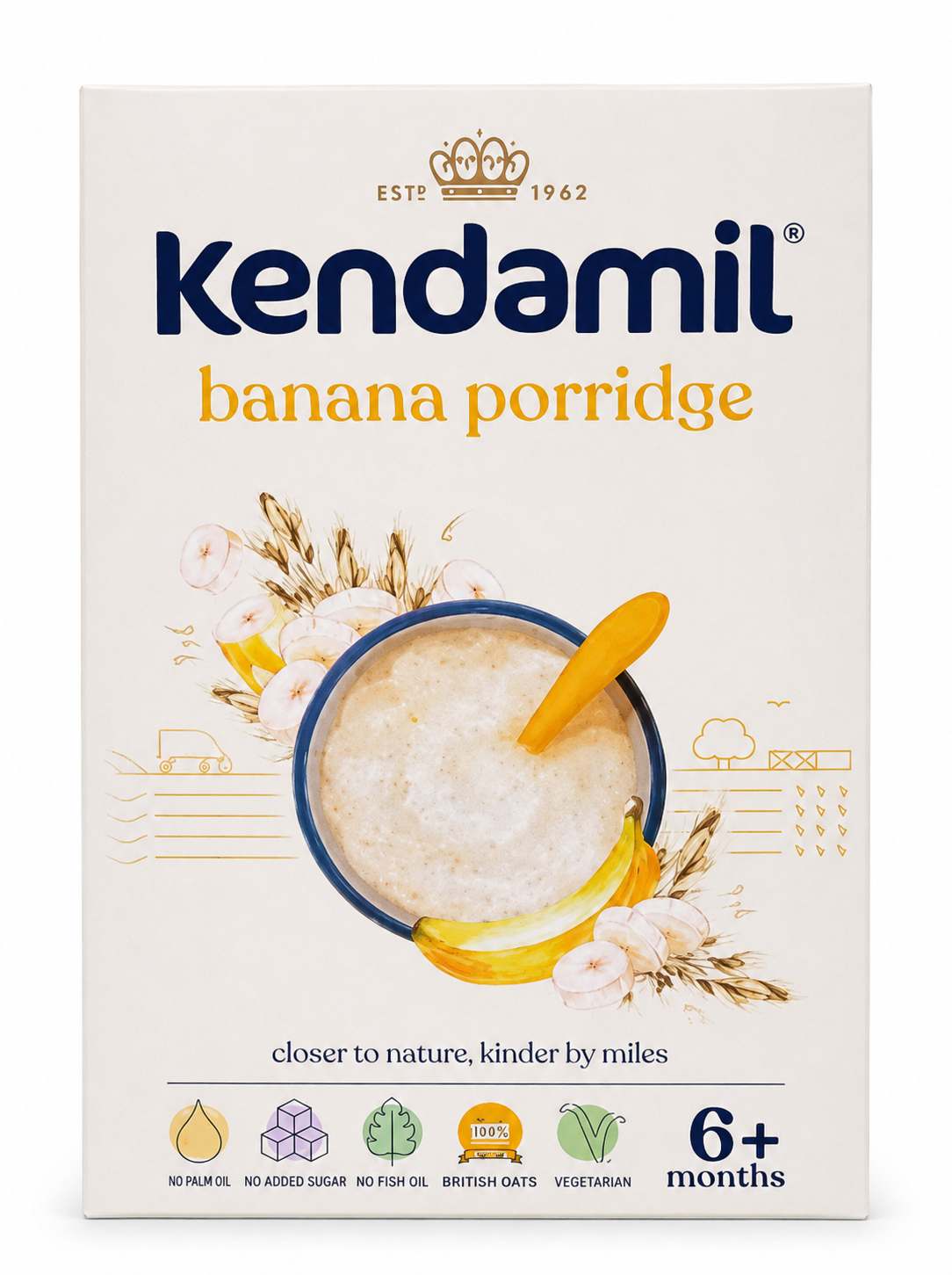 Kendamil Mleczna Kaszka z bananem, 150 g zdjęcie