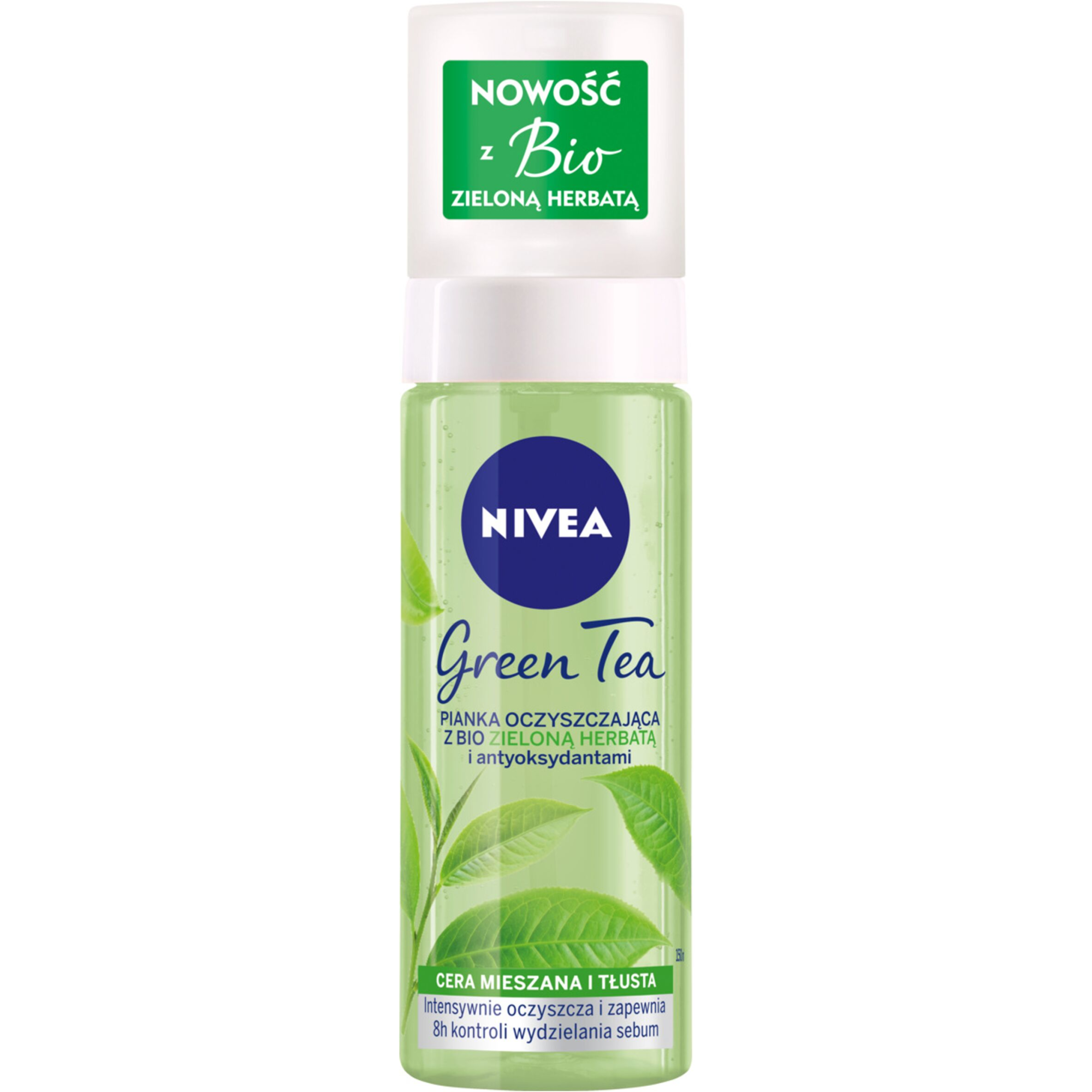 Nivea Green Tea Pianka oczyszczająca z Bio zieloną herbatą i antyoksydantami, 150 ml zdjęcie