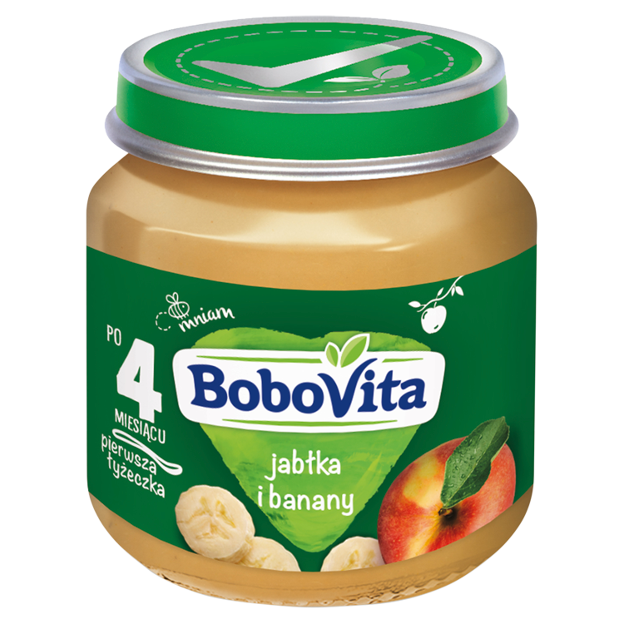 BOBOVITA Jabłka i banany po 4 m-cu - 125 g - cena, opinie zdjęcie