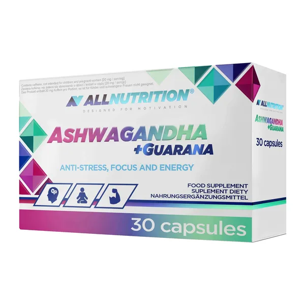 Allnutrition Ashwagandha + Guarana, kapsułki, 30 sztuk zdjęcie