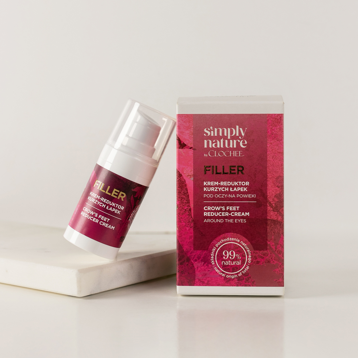 Clochee Simply Nature Filler Krem pod oczy i powieki, 15 ml