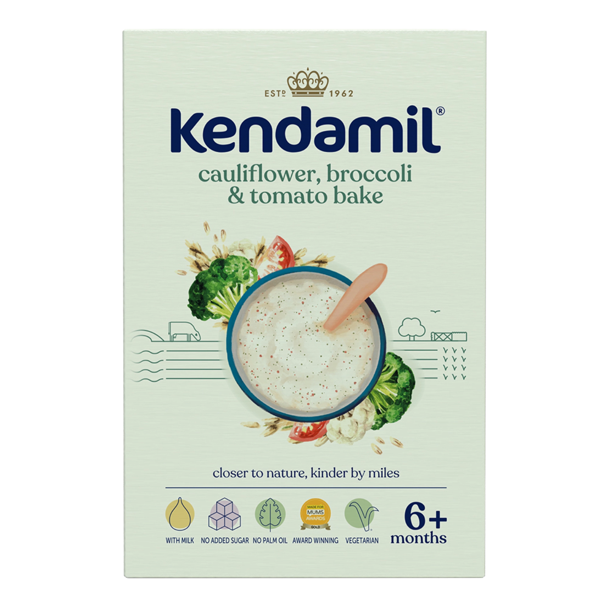 Kendamil Mleczna Kaszka z brokułami, kalafiorem i pomidorami, 150 g, cena, opinie, przygotowanie zdjęcie