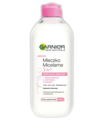 Garnier Mleczko Micelarne 3w1 do skóry suchej i wrażliwej - 400 ml zdjęcie