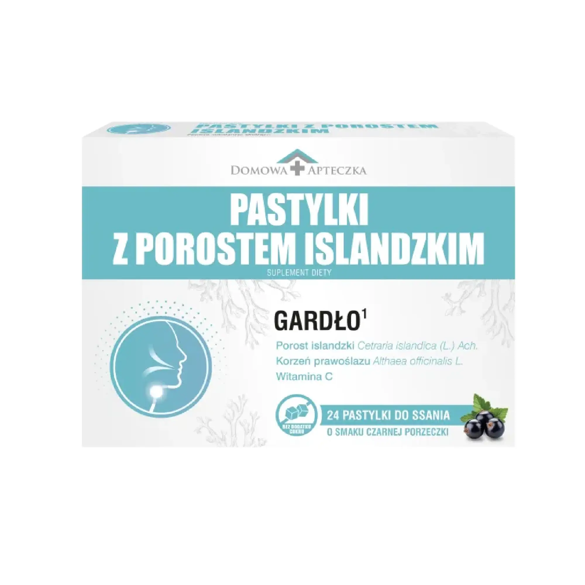 Domowa Apteczka, Pastylki z porostem islandzkim, pastylki, 24 sztuki zdjęcie