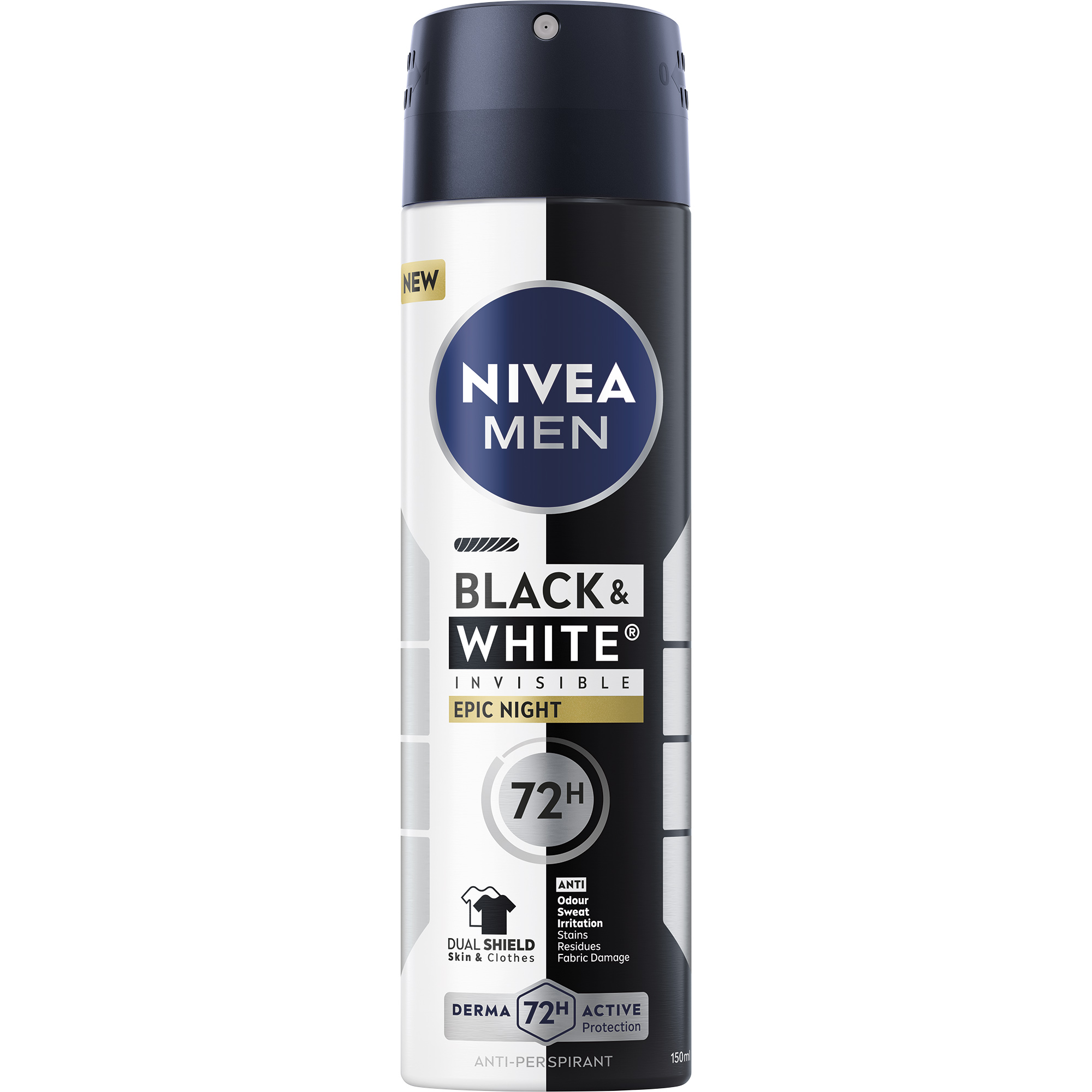 Nivea Antyperspirant Black&White Epic Night Spray, 150 ml zdjęcie