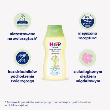 HiPP Babysanft Sensitive oliwka pielęgnacyjna 200 ml