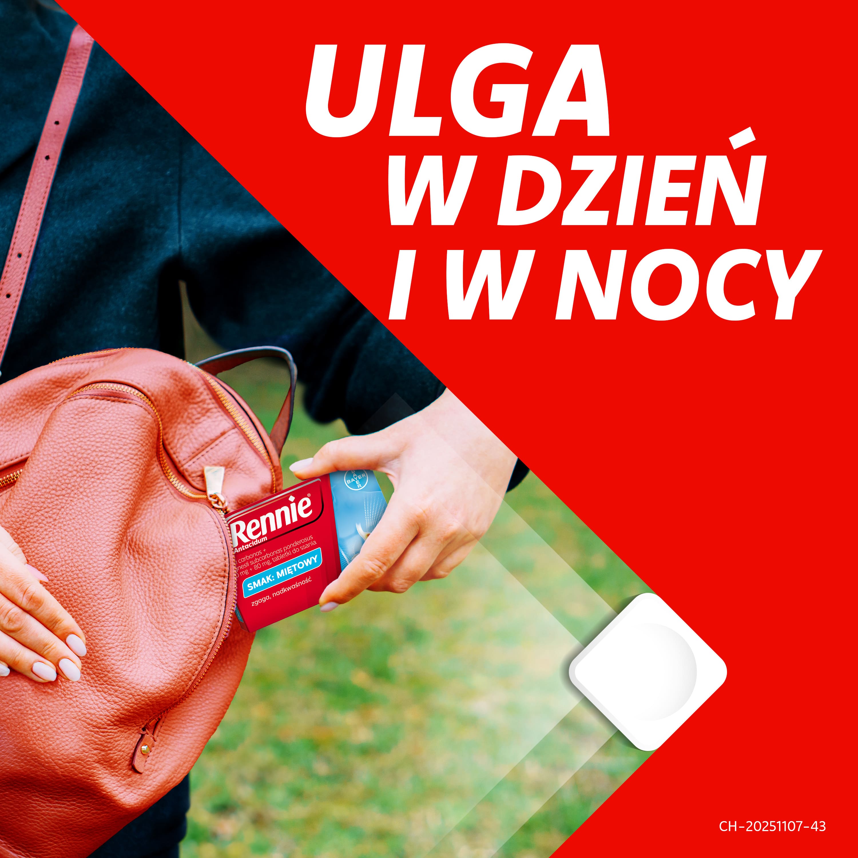 Rennie Antacidum, 680 mg + 80 mg, 60 tabletek do ssania