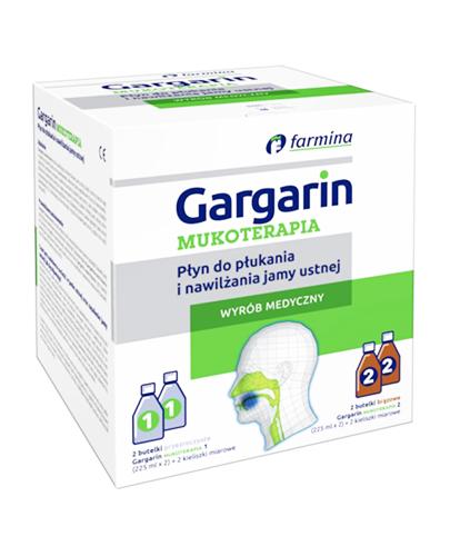 Gargarin Mukoterapia Płyn do płukania i nawilżania jamy ustnej - 4 x 225 ml - cena, opinie, właściwości zdjęcie