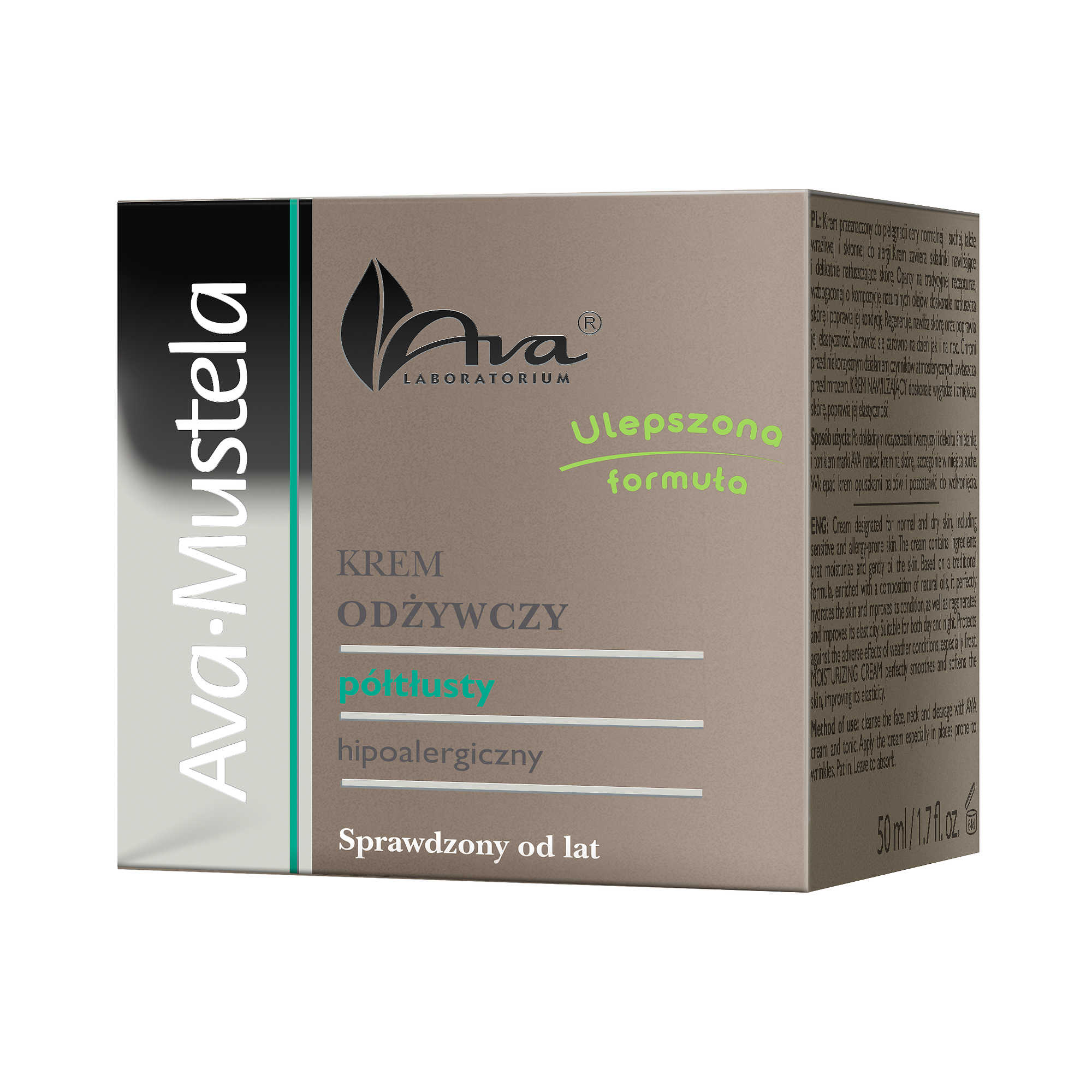 Ava-Mustela, krem odżywczy-ulepszona formuła, 50 ml