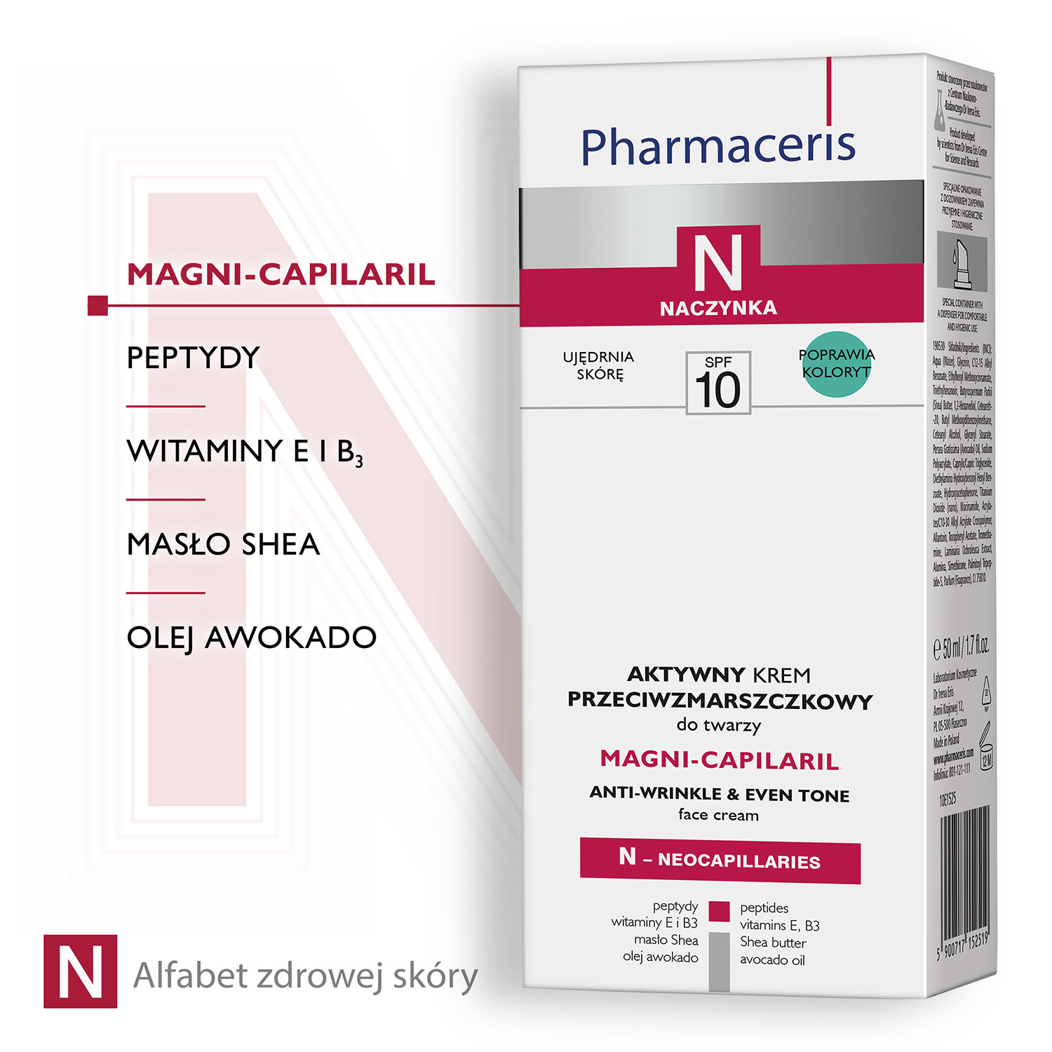 Pharmaceris N aktywny krem przeciwzmarszczkowy do twarzy SPF 10 50 ml