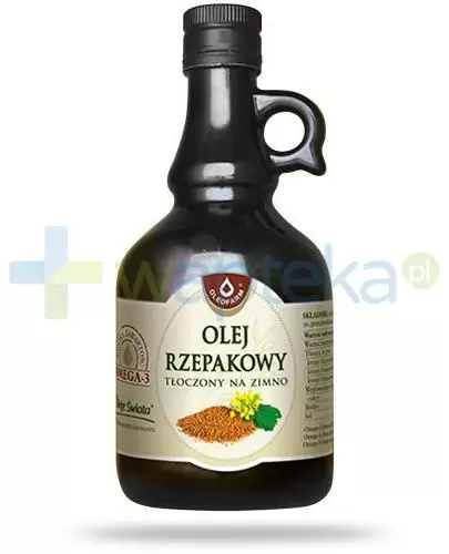 Oleofarm olej rzepakowy tłoczony na zimno, płyn 500 ml  zdjęcie