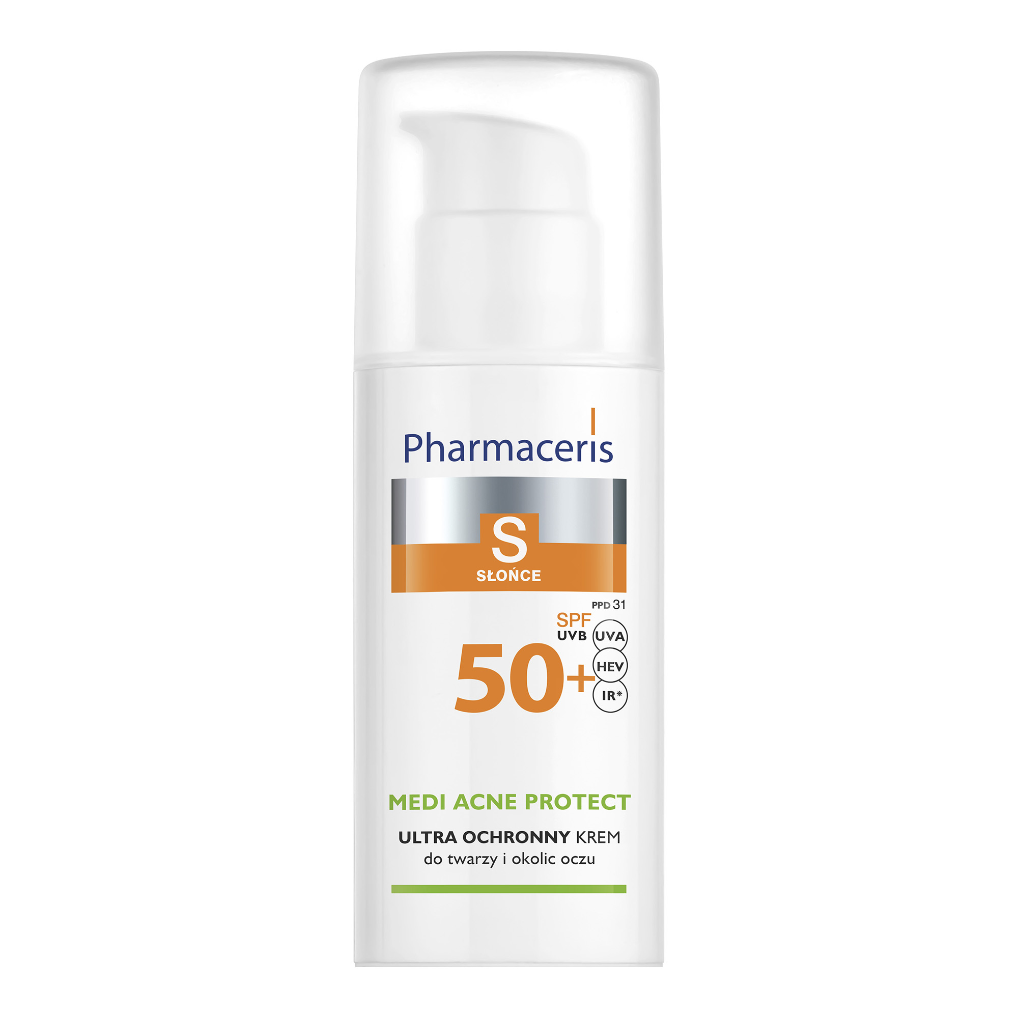 Pharmaceris S MEDI ACNE PROTECT ULTRA OCHRONNY KREM do twarzy i okolic oczu SPF 50+, 50 ml