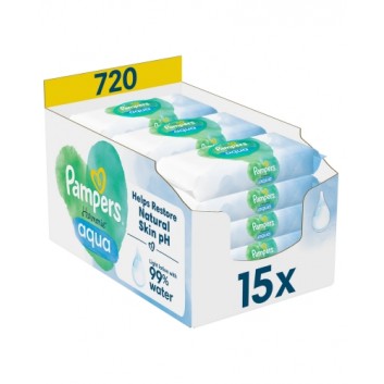 Pampers Harmonie Aqua Chusteczki 15 x 48 sztuk