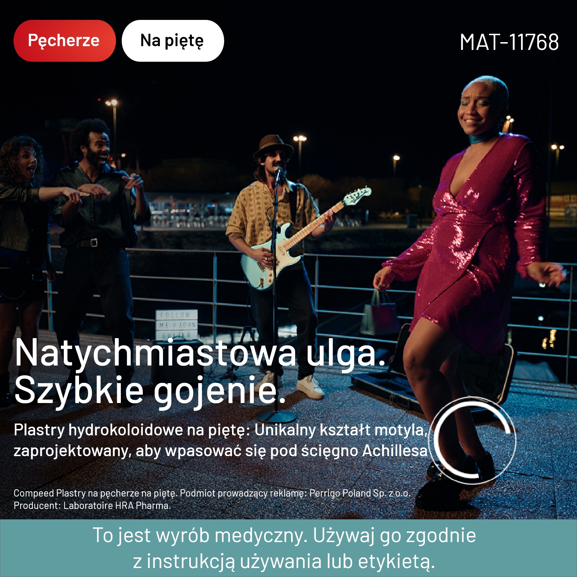 Compeed, plastry na pęcherze na piętę średnie, 5 sztuk