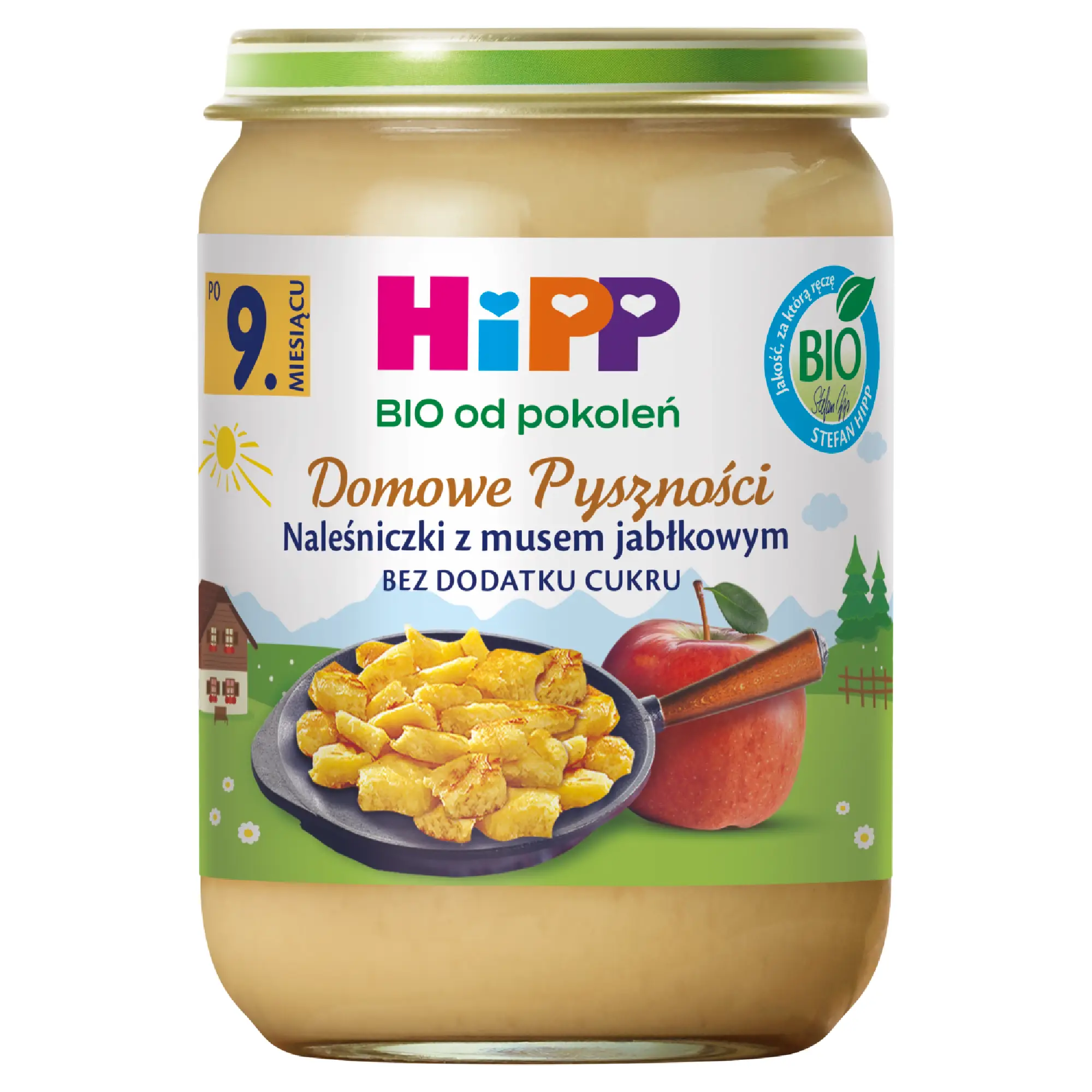 Hipp Bio od pokoleń, Naleśniczki z musem jabłkowym, po 9. m-cu, 190g zdjęcie