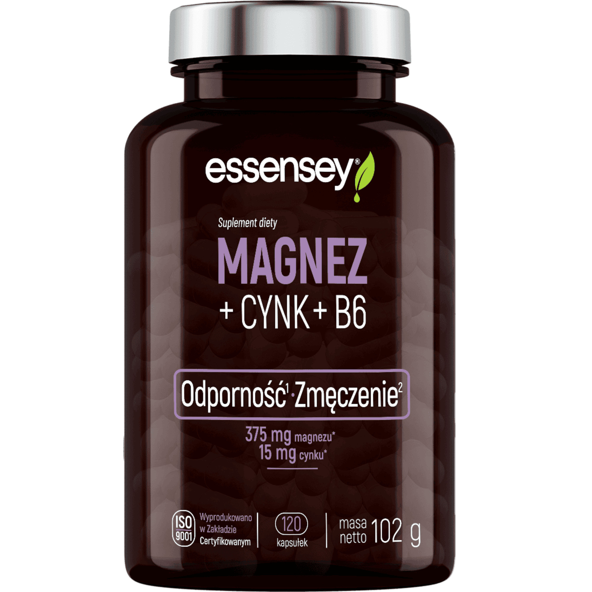Essensey Magnez+Cynk+B6, kapsułki, 120 sztuk zdjęcie