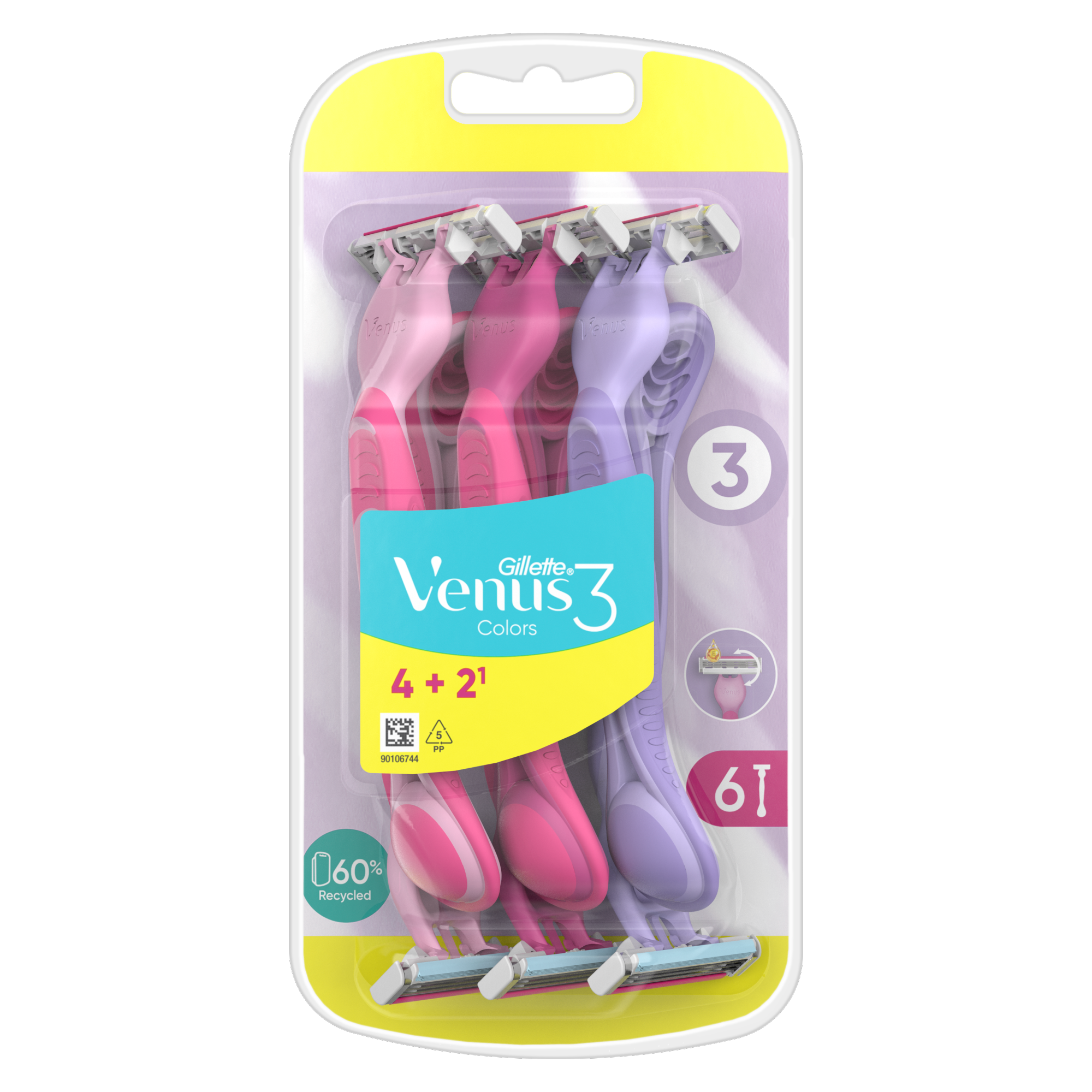 Gillette Simply Venus 3 Maszynka jednorazowa do golenia, 6 szt., cena, opinie, skład zdjęcie