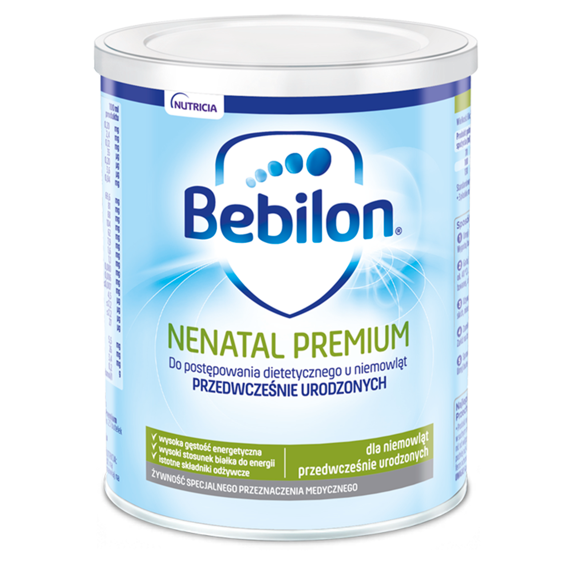 Bebilon Nenatal Premium, żywność specjalnego przeznaczenia medycznego dla niemowląt przedwcześnie urodzonych, 400 g zdjęcie