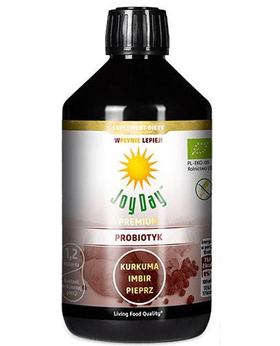 Joy Day Premium Napój probiotyczny kurkuma, imbir, pieprz - 500 ml Na odporność - cena, opinie, właściwości  zdjęcie